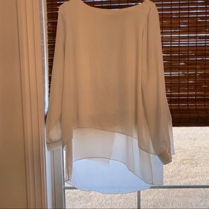 White House Black Market sheer layered top